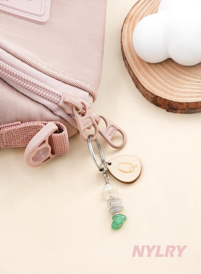 nylry Initial Letter Crystal Keychain Gifts For Your Next Chapter Healing Crystal Bag Charm for New Beginnings Gifts for Women Initial Purse Charms for Handbags Accessories-I - Image 4